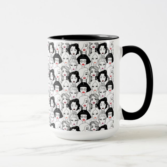 Taza Mujeres con el modelo del lápiz labial (Derecha)