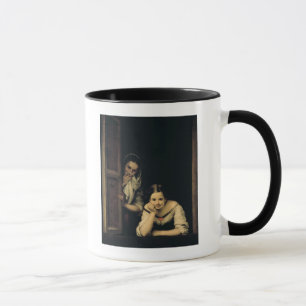 Taza Mujeres de Galicia en la ventana, 1670