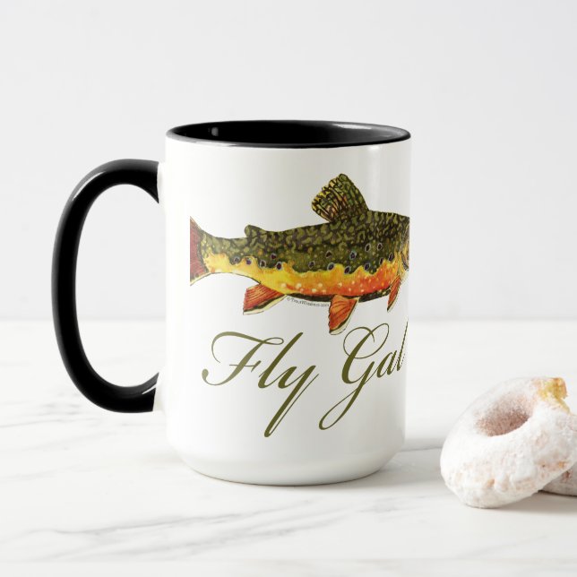 Taza Mujeres de pesca de mosca (Con donut)