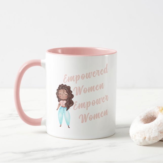 Taza Mujeres empoderadas empoderan a mujeres Mug (Con donut)