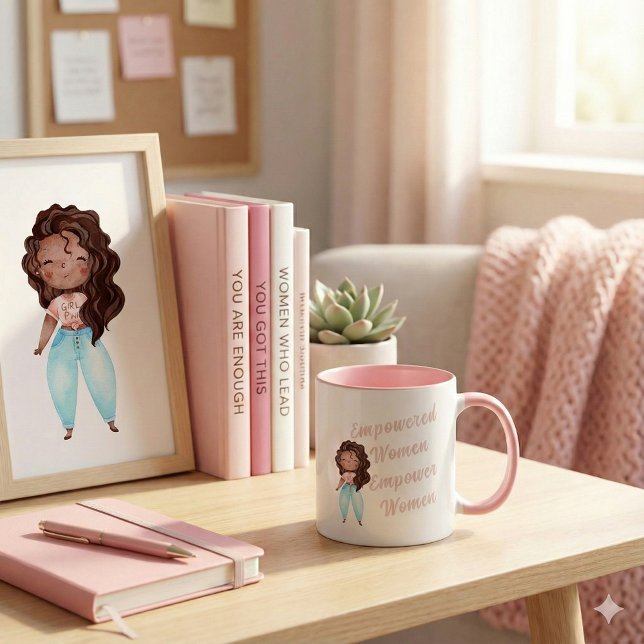 Taza Mujeres empoderadas empoderan a mujeres Mug (Empower someone special with this, "Empowered Women Empower Women" mug! )