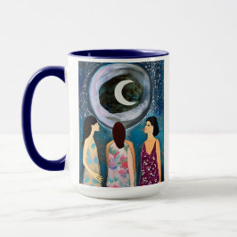 Taza Mujeres mirando el arte de la luna