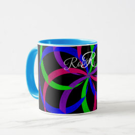 Taza Multi Color Figure 8 Geometric Coffee Mug