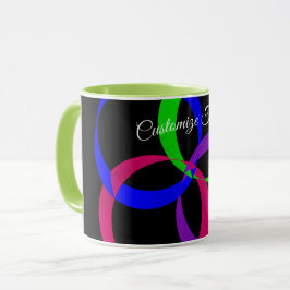 Taza Multi Color Interchange Geometric Coffee Mug
