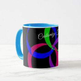 Taza Multi Color Interchange Geometric Coffee Mug