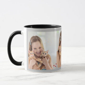 Taza MultiCollage de fotos Moderno Personalizado gato e