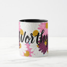 Taza multicolora digna de las margaritas
