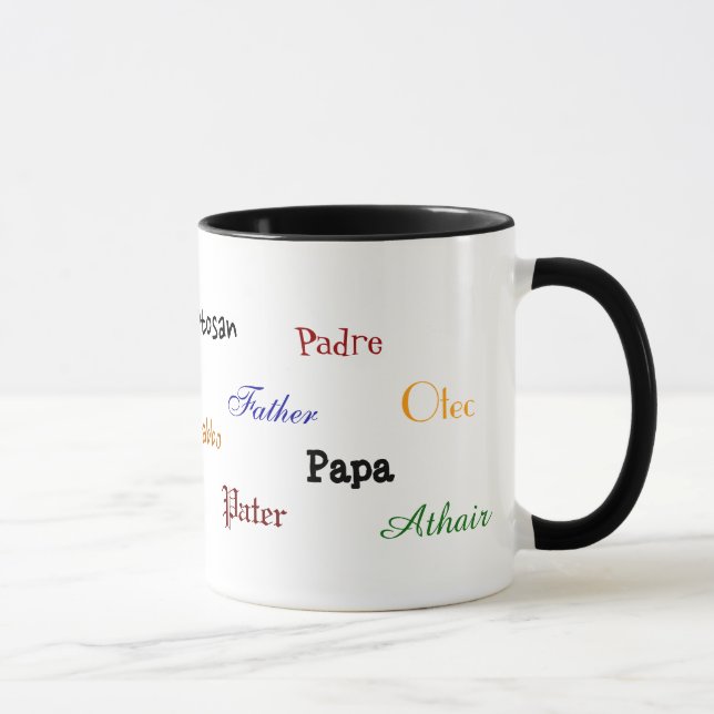 Taza multilingue del papá (Derecha)