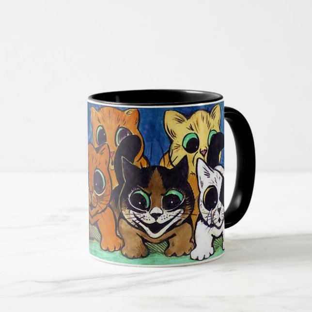 Taza Multitud de gatos (detalle), Louis Wain (Anverso derecho)