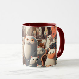 Taza Multitud de Personalizados de Ciudad del Gato