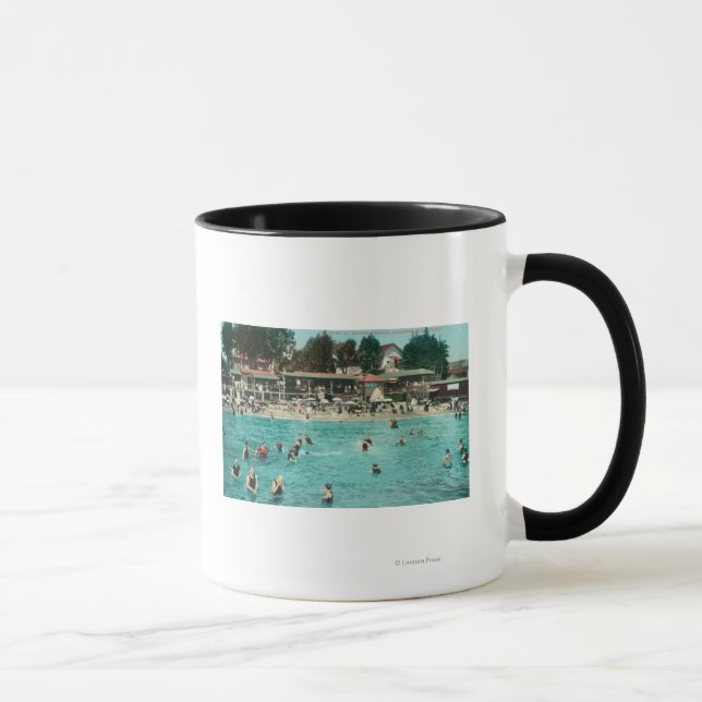 Taza Multitudes nadando en Alameda Beach Alameda, CA (Derecha)