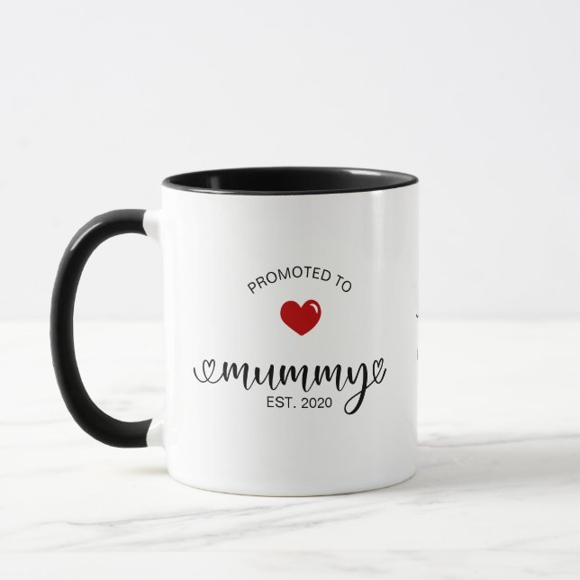 Taza Mummy Established Promoted To Mom (Izquierda)