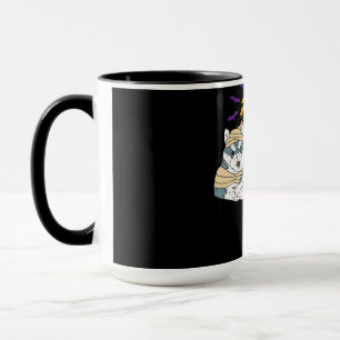 Taza Mummy witch siberian husky dog   regalo de hallowe