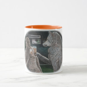 Taza Mummy y Werewolf Bebe Fantasía Café Arte Mug
