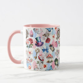 Taza Mundo de Ensueño Acuarela Patrón Victoriano