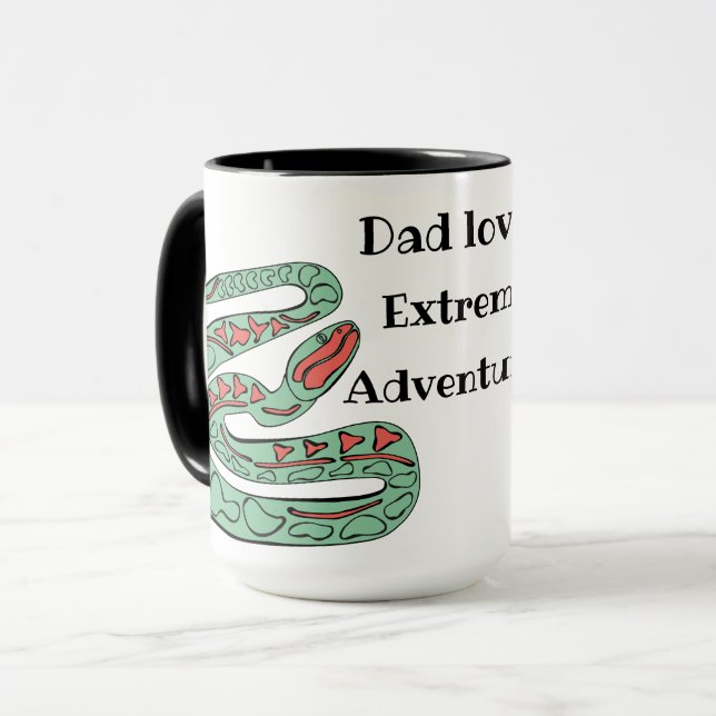 Taza Mundo De Las Serpientes: A papá le encantan las av (Anverso izquierdo)