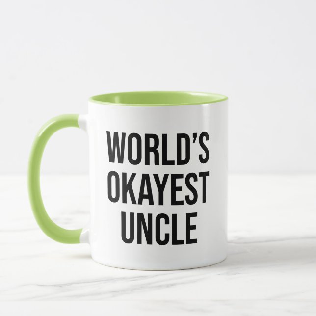 Taza Mundos Okayest Tío Funny Sarcástico (Izquierda)