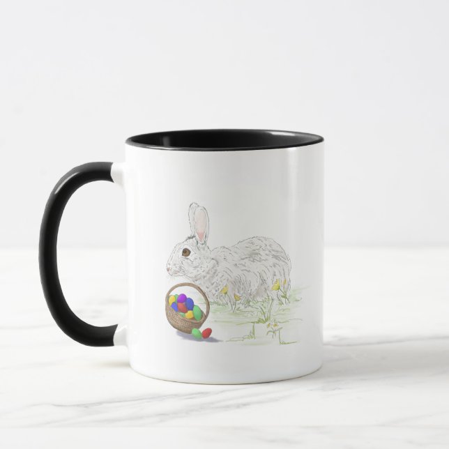 Taza Muñeca combinada del conejo de Pascua (Izquierda)