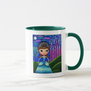 Taza Muñeca Cute Cinderella Usa Mug Castillo Tiara