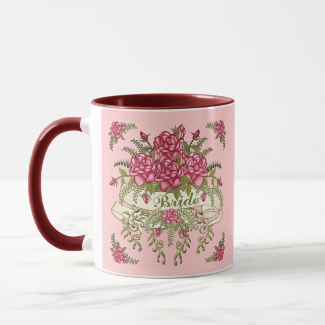 Taza Muñeca de boda personalizada para novias (Izquierda)