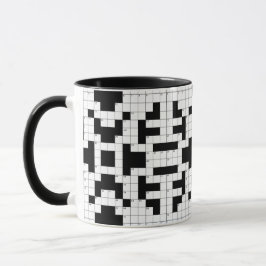 Taza Muñeca de diseño de rompecabezas cruzado