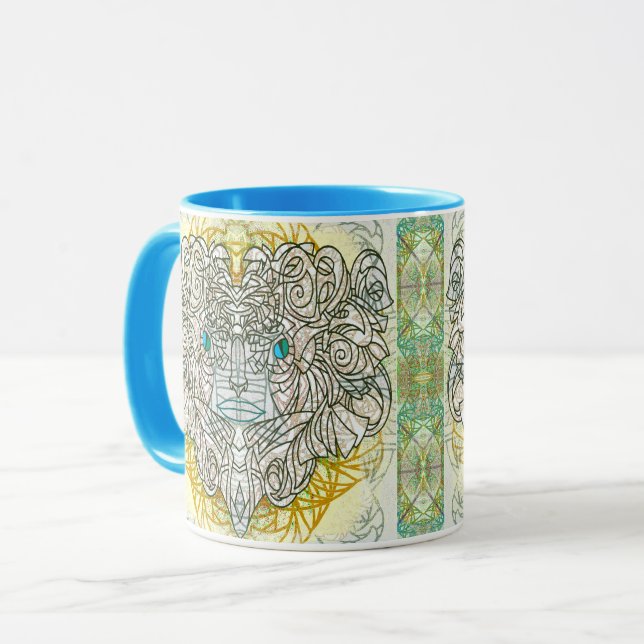 Taza Muñeca de máscara de gato blanco (Anverso izquierdo)