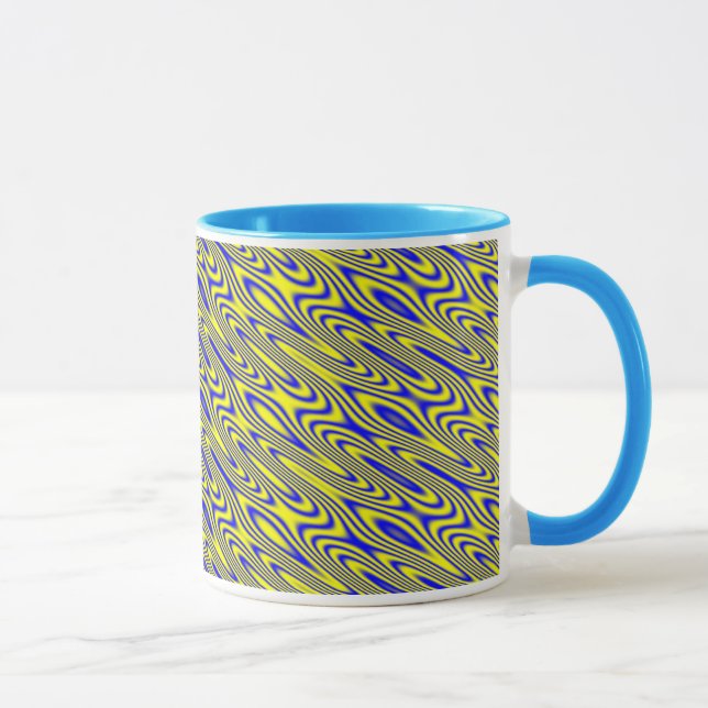 Taza Muñeca De Patrón De Resumen Lapis Lazuli (Derecha)