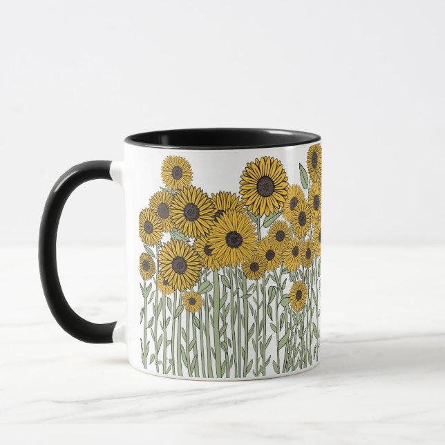 Taza Muñeca de perro de girasol (Izquierda)