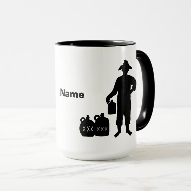 Taza Muñeca de siluetas morales negras (Anverso derecho)