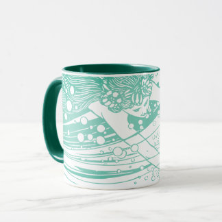 Taza Muñeca de sirena verde