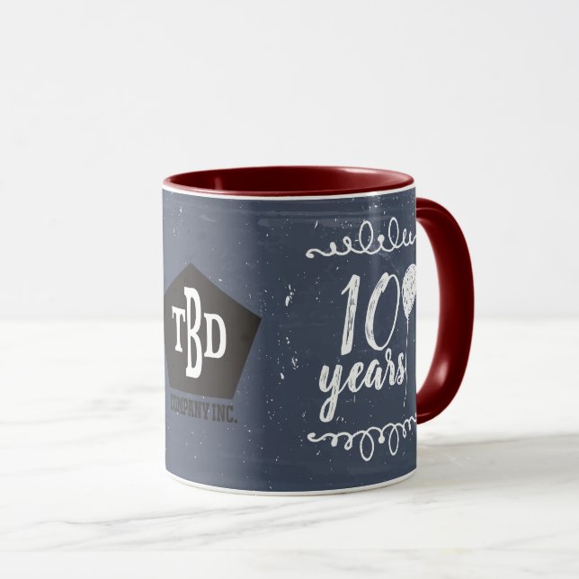 Taza Muñeca del aniversario del aniversario de los empl (Anverso derecho)