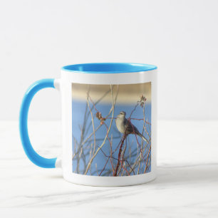 Taza Muñeca fotográfica de Mockingbird en el norte