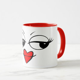 Taza Muñeca mixta de lovergirl rojo