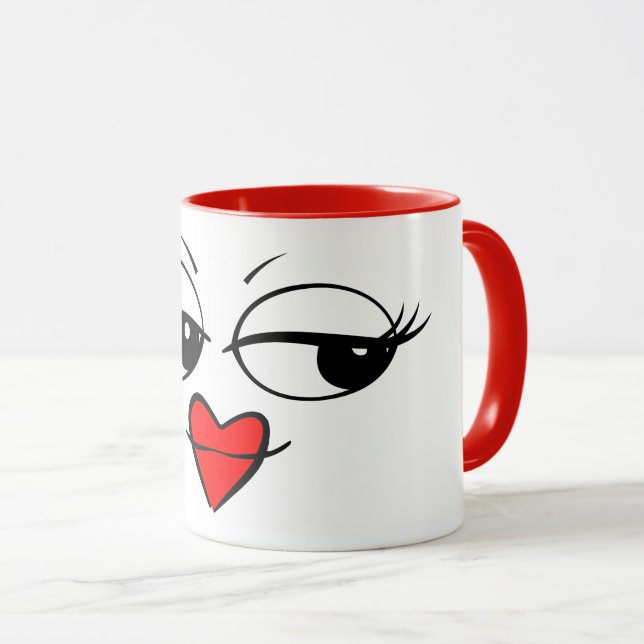 Taza Muñeca mixta de lovergirl rojo (Anverso derecho)