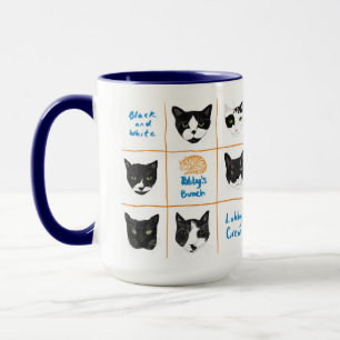 Taza Muñeca negra y blanca de la tripulación del vest