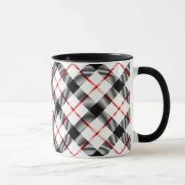 Taza Muñeca roja roja y blanca