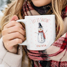 Muñeco de Nieve Acuarela Rústica Personalizada Dej