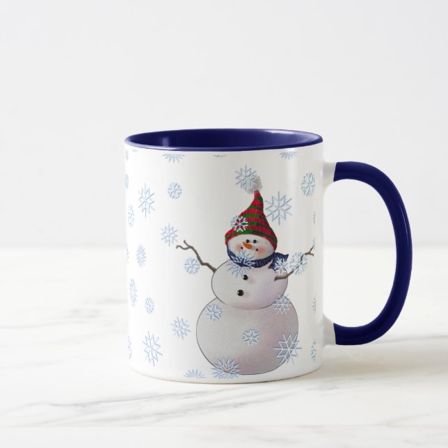 Taza MUÑECO DE NIEVE, BUFANDA y CASQUILLO de MEDIA de (Derecha)