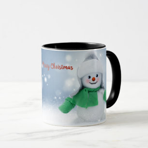 Taza Muñeco de nieve con bufanda