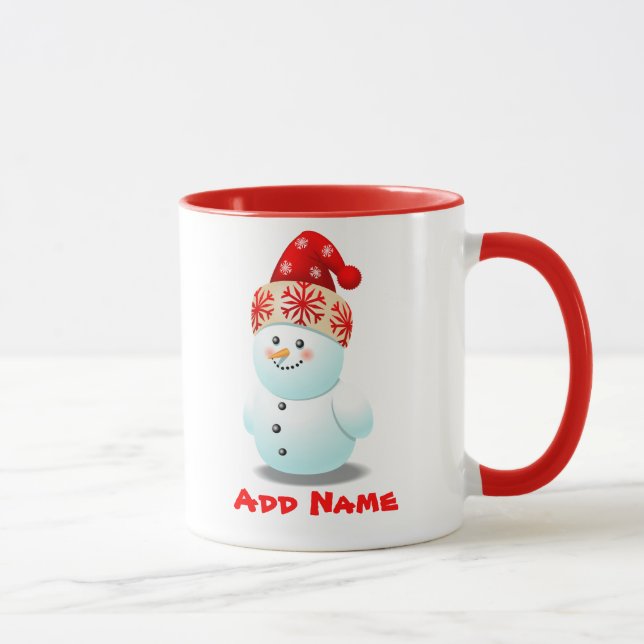 Taza Muñeco de nieve divertido (Derecha)