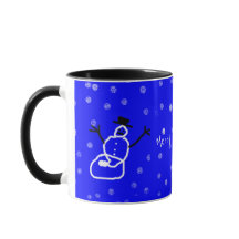 Muñeco de nieve en el arte de nieve por niños de v