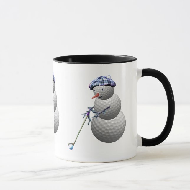 Taza muñeco de nieve golfing, muñeco de nieve golfing, (Derecha)