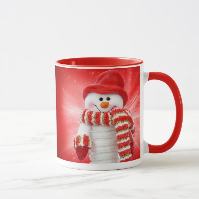 Taza muñeco de nieve sonriente (Derecha)