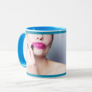Taza Muñecos personalizados de lápiz labial divertidos 
