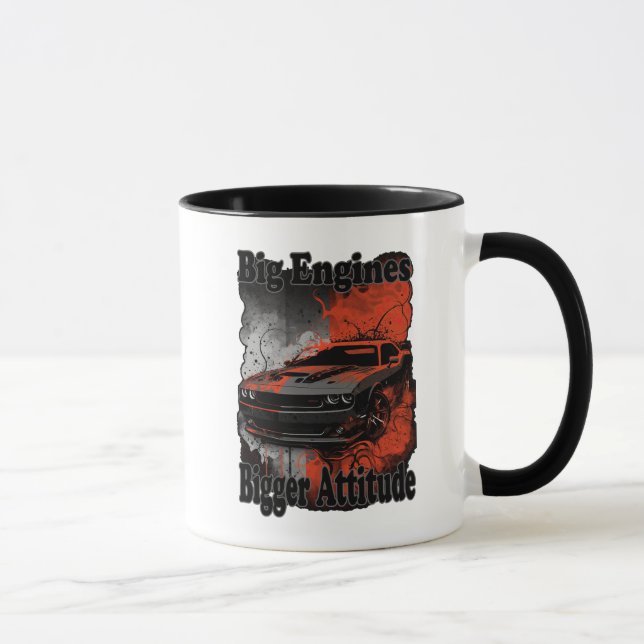 Taza Músculo Automóviles Grandes Motores Mayor Actitud (Derecha)