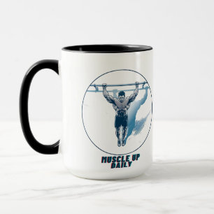 Taza Músculo hacia arriba a diario - Mug de aptitud mot