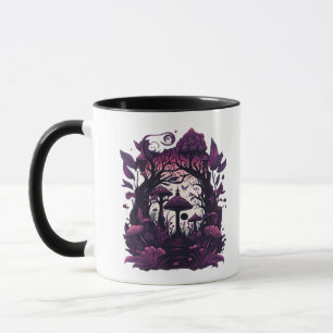 Taza Mushroom Woods Whimsigoth Witchy Screenprint Diseñ