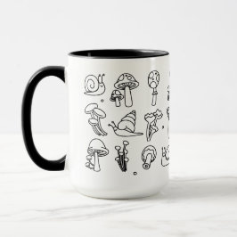 Taza Mushrooms and Snails Mug