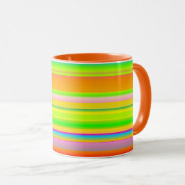 Taza Música creativa multicolor a rayas artísticas