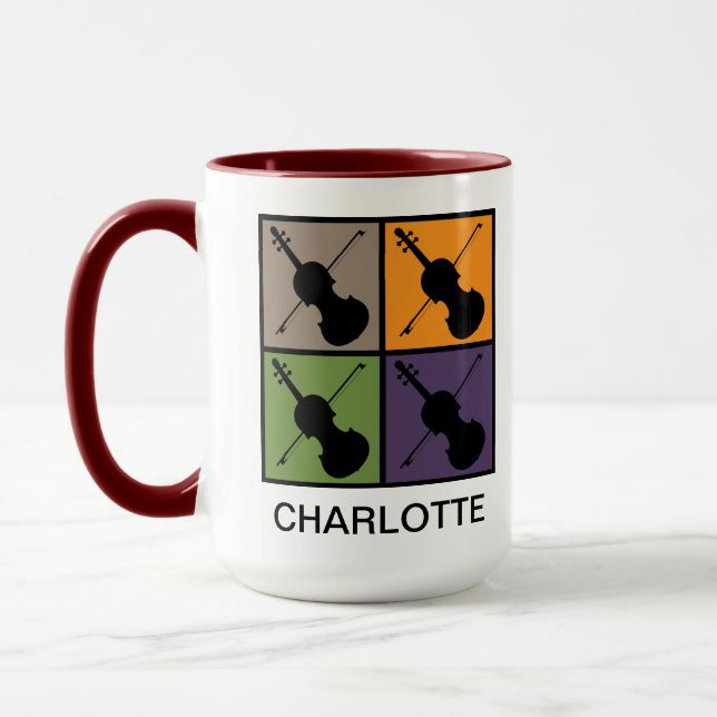 Taza Música de violín personalizada (Izquierda)